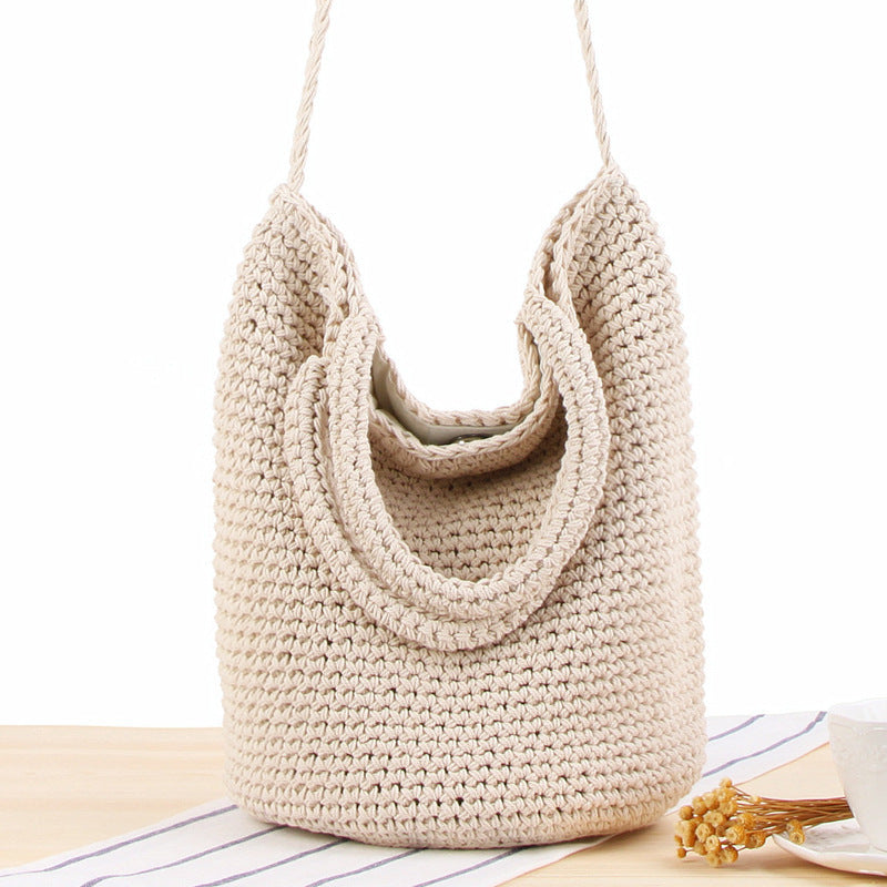 Hand-knotted tote bag with sophisticated design Kalsten