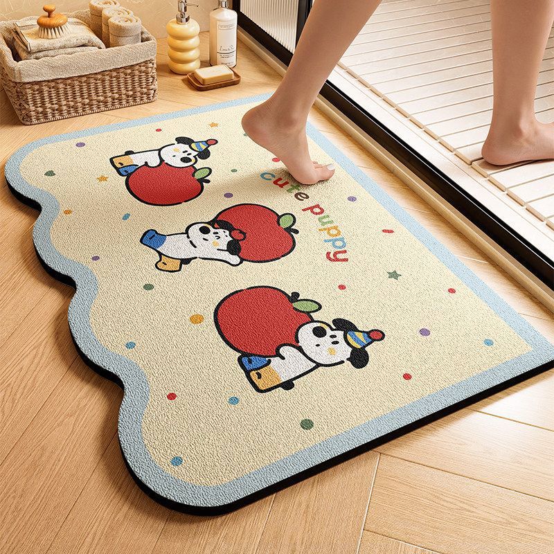 Playful Cloud-Shaped Puppy Bath Mat Kalsten