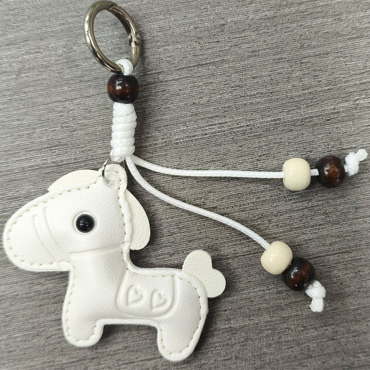 Playful Horse Shaped Leather Keychain Kalsten