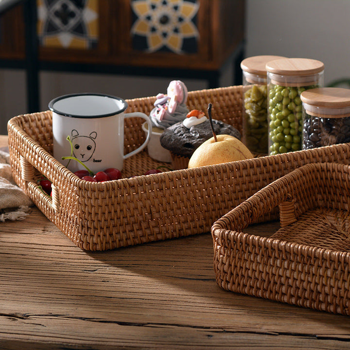 Ladies rectangular serving basket with practical handles Kalsten