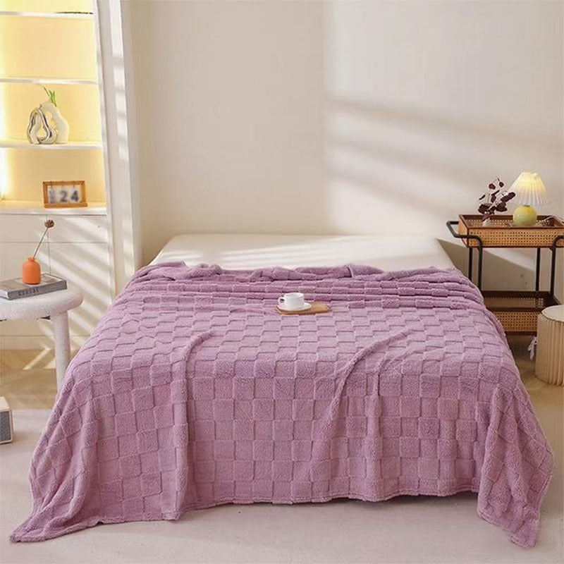 Women Plush Bedspread with Textured Design Kalsten
