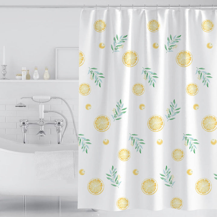 Women's Vibrant Citrus Print Shower Curtain Kalsten