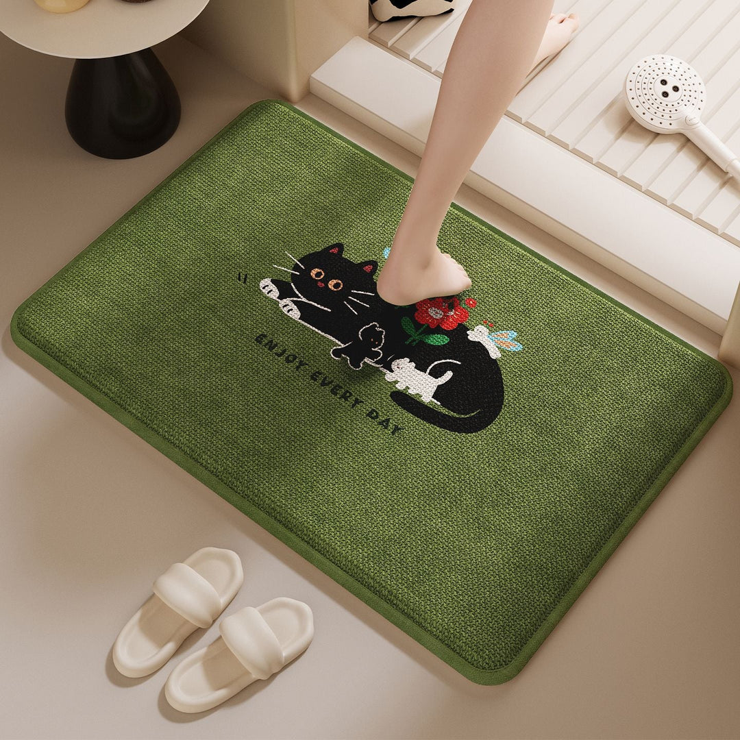 Fun Cat-Themed Bath Mat Kalsten