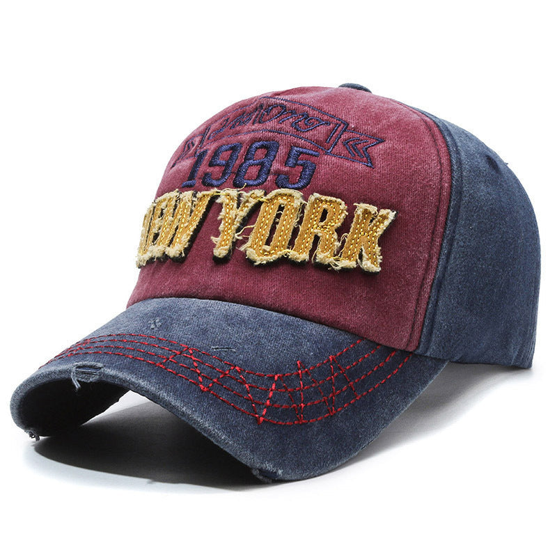 Men's Distressed Cotton Graphic Baseball Cap Kalsten