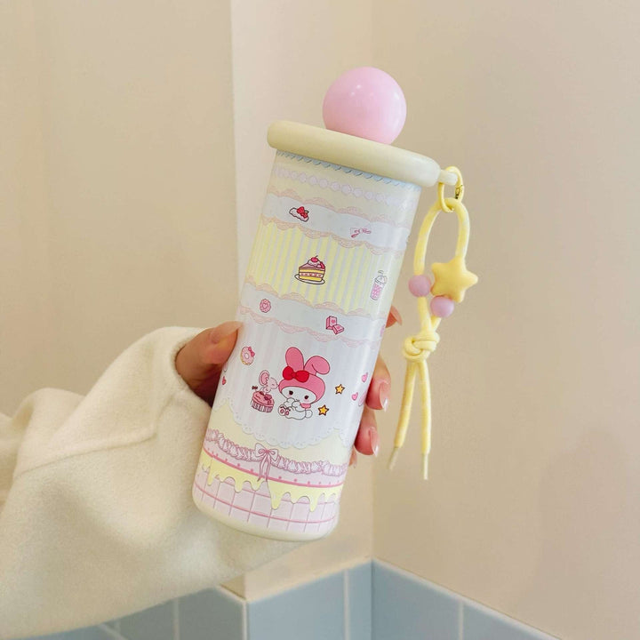 Women's insulated drinking bottle with practical carrying strap and cute animal motif Kalsten