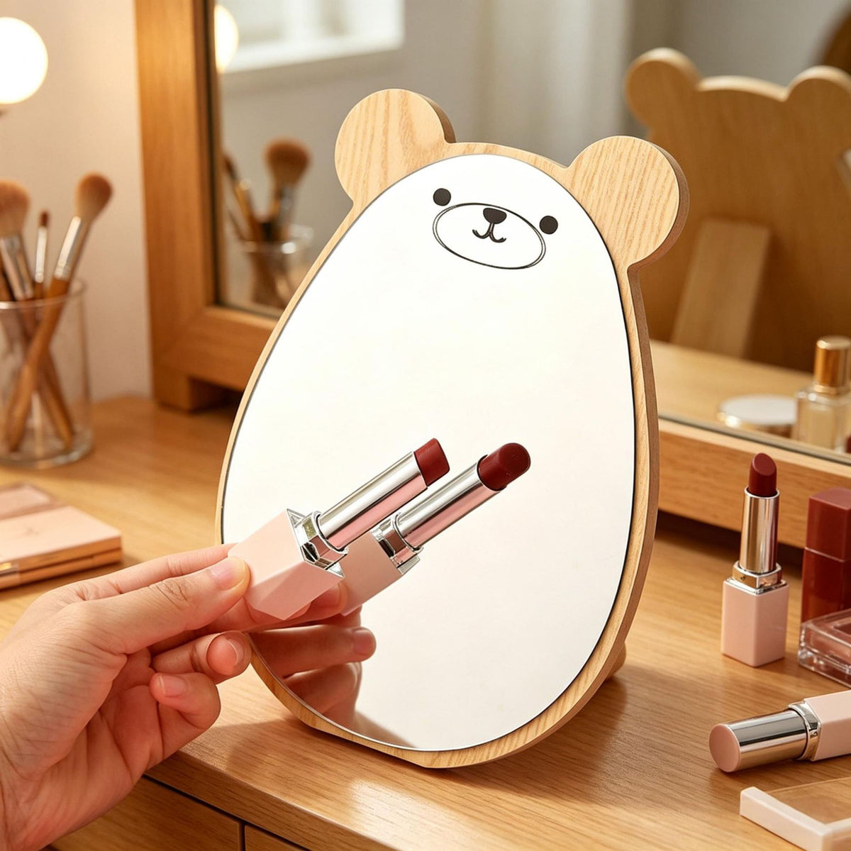 Bear-Themed Decorative Wall Mirror