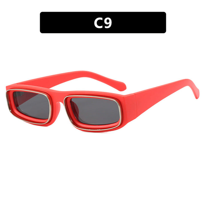 Ladies trendy rectangular sunglasses with elegant color play Kalsten