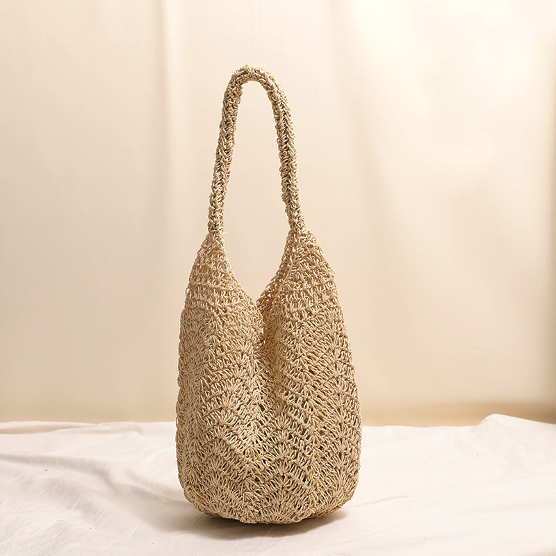 Hand-crocheted tote with deep slit Kalsten