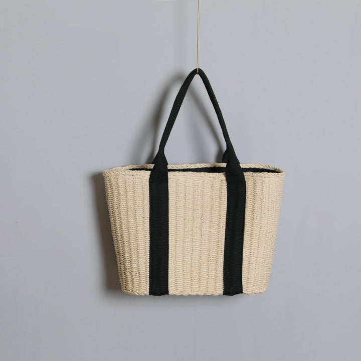 Durable basket bag with contrasting straps Kalsten