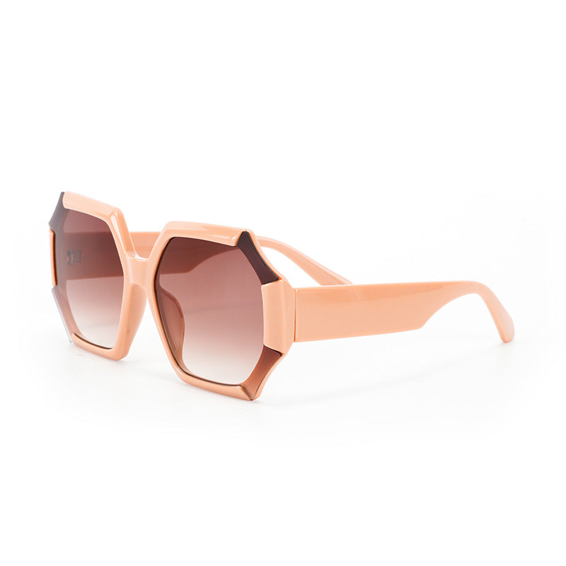 Ladies fashionable sunglasses with faceted frame Kalsten