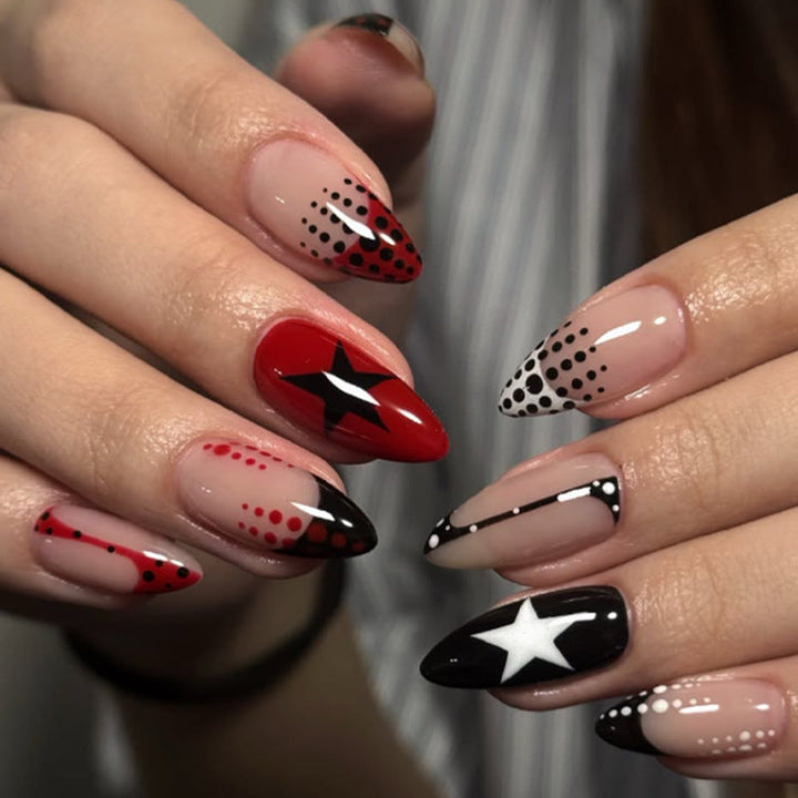 Artificial nails with modern star design Kalsten