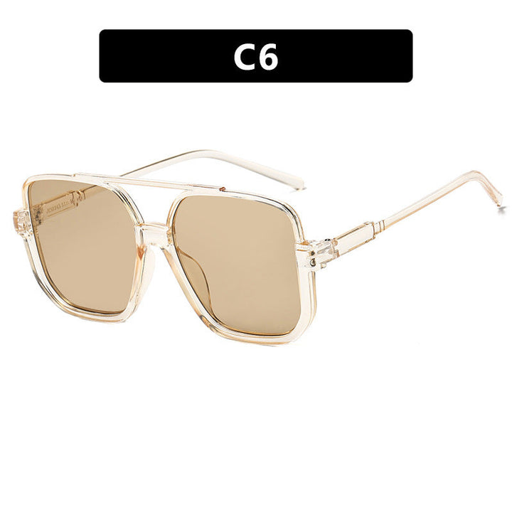 Women's trendy square sunglasses with transparent frame Kalsten