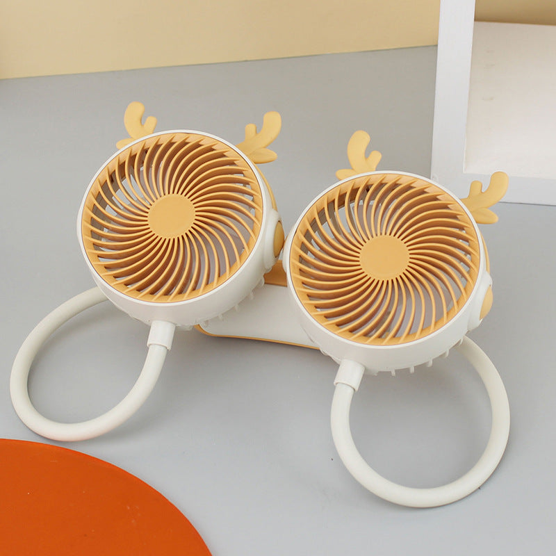 Ladies Portable Neck Fan with Dual Fan Kalsten