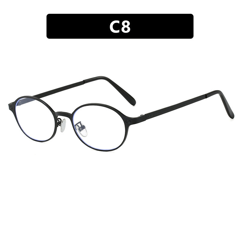 Women's round glasses with a delicate metal frame and comfortable nose pads Kalsten