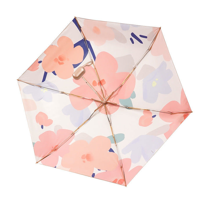 Ladies compact folding umbrella with innovative carrying system Kalsten