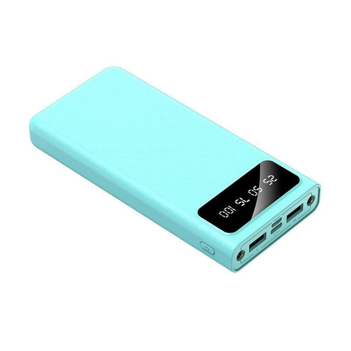 Portable power bank with intelligent LCD charge level indicator and dual USB ports Kalsten
