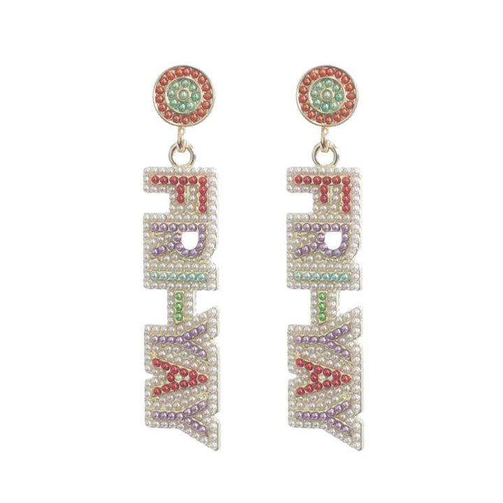 Artistic Beaded Dangle Earrings Kalsten