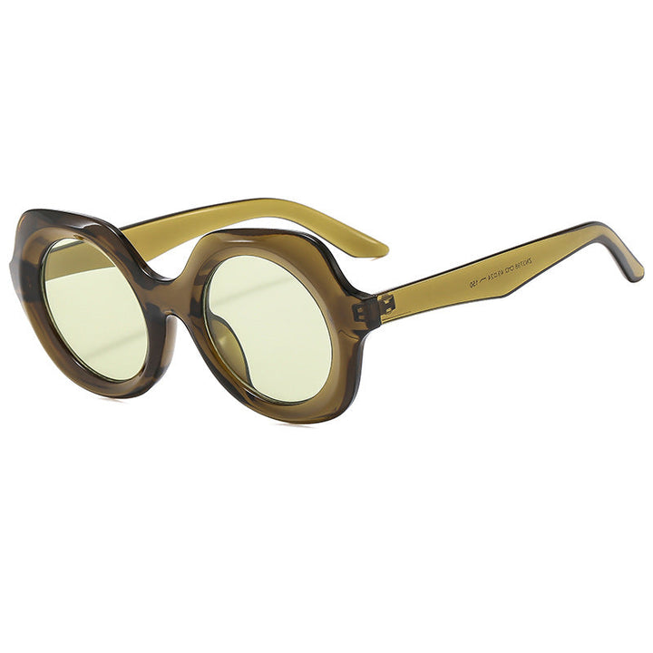 Women oversized sunglasses with stylish, curved frame Kalsten