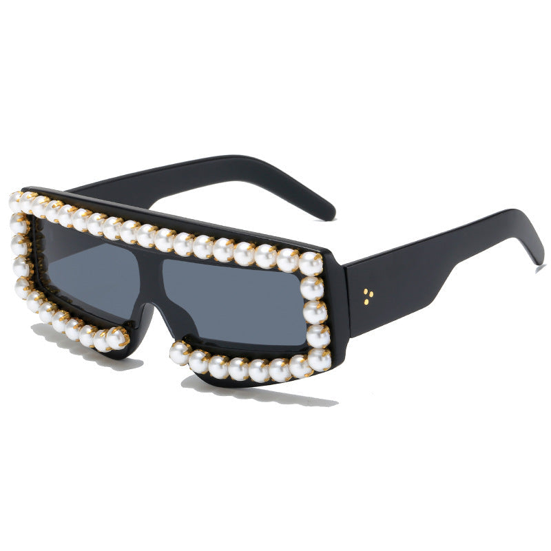 Women's fashionable sunglasses with pearl appliqués Kalsten