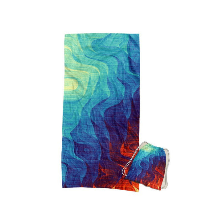 Beach towel with elaborate wave design Kalsten
