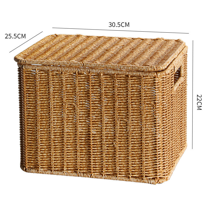Handcrafted Rectangular Wicker Storage Box Kalsten