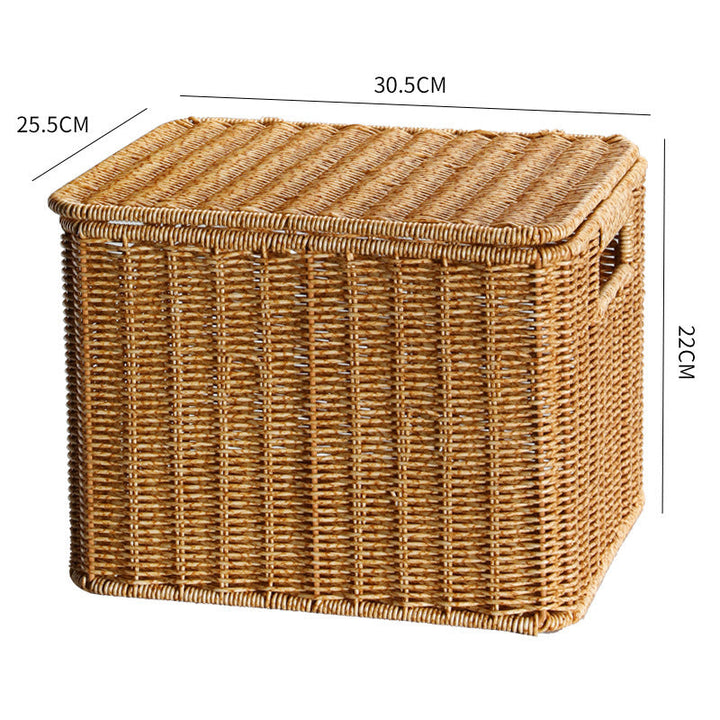 Handcrafted Rectangular Wicker Storage Box Kalsten