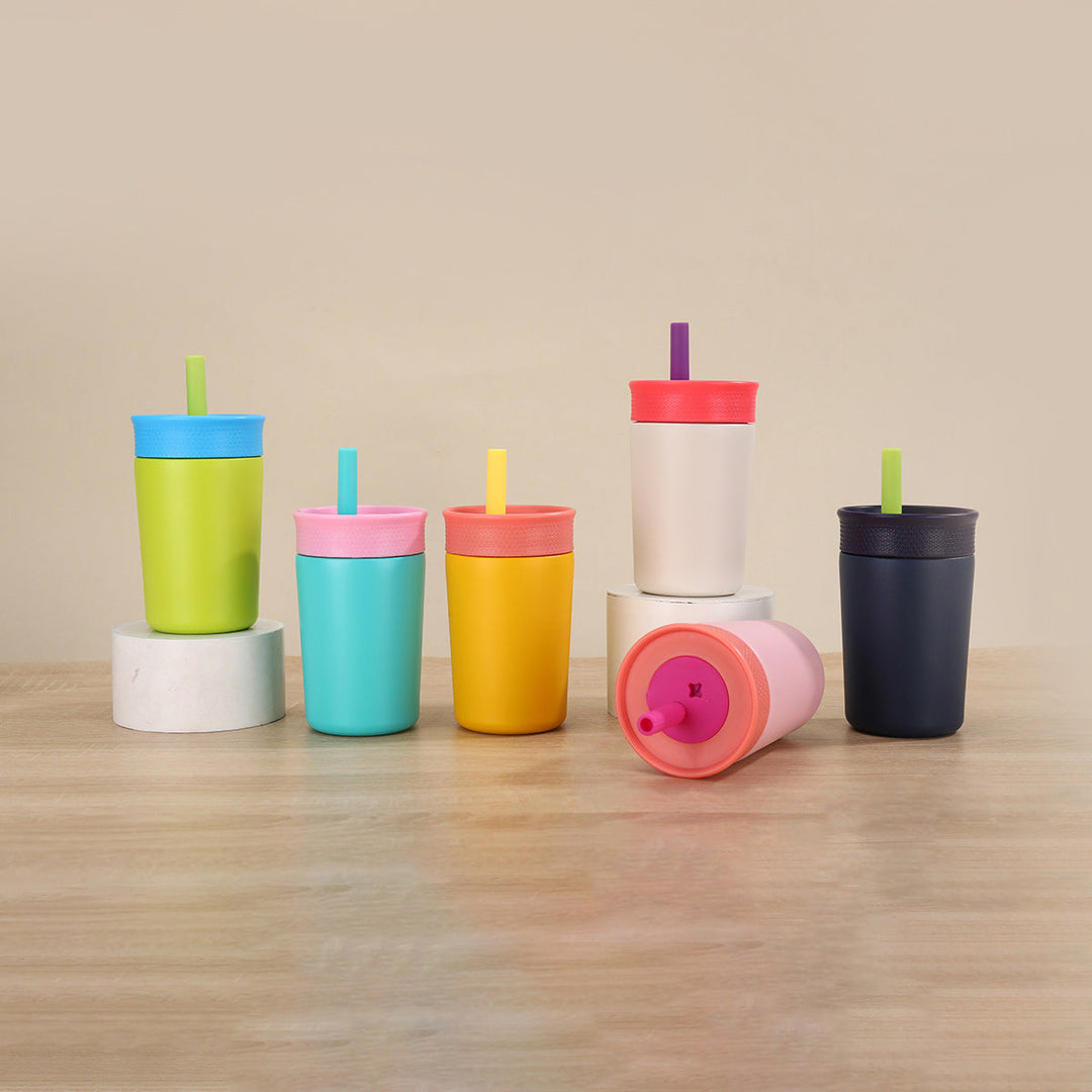 Ladies Insulated Drinking Bottle with Silicone Lid and Straw Kalsten