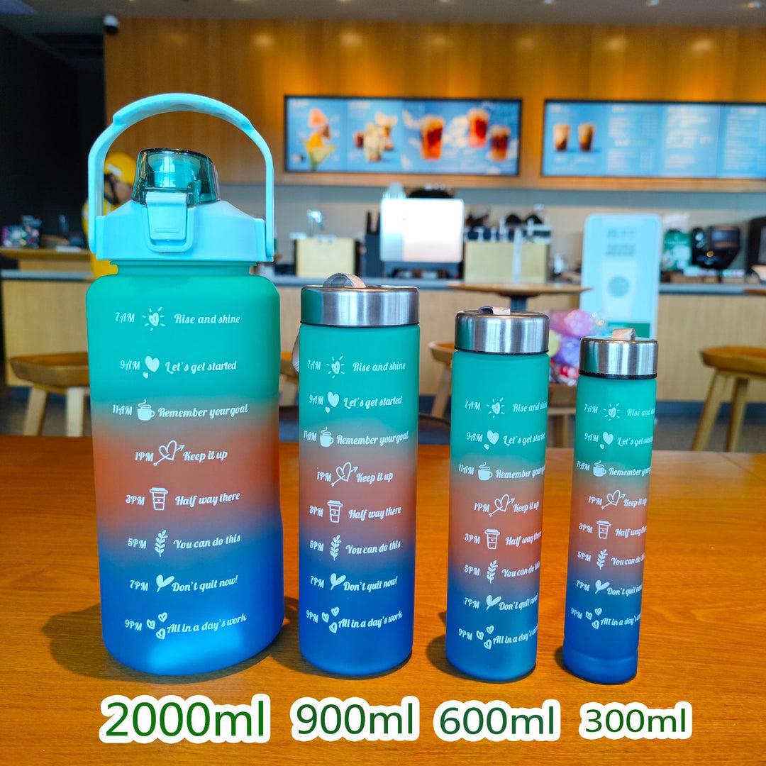 Ladies' Motivation Water Bottle with Time Scale and Ergonomic Design Kalsten