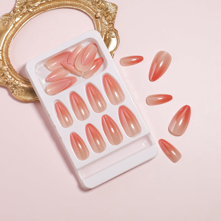 Ultra-Glossy Almond-Shaped Press-On Nail Collection Kalsten