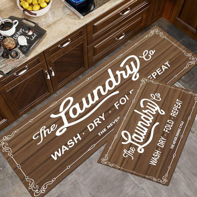 Vintage-Inspired Laundry Room Area Mat Acalora
