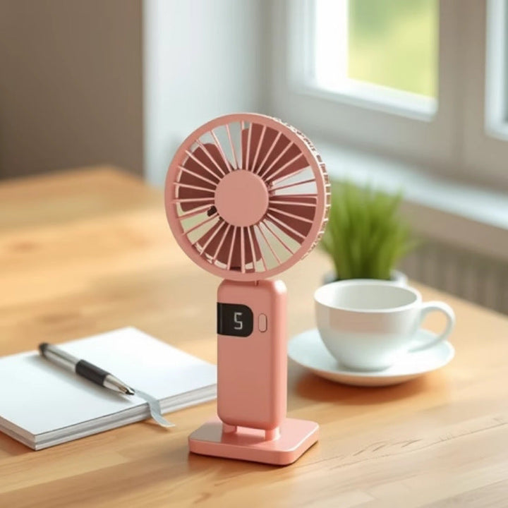 Portable USB Fan with Digital Speed Display Kalsten