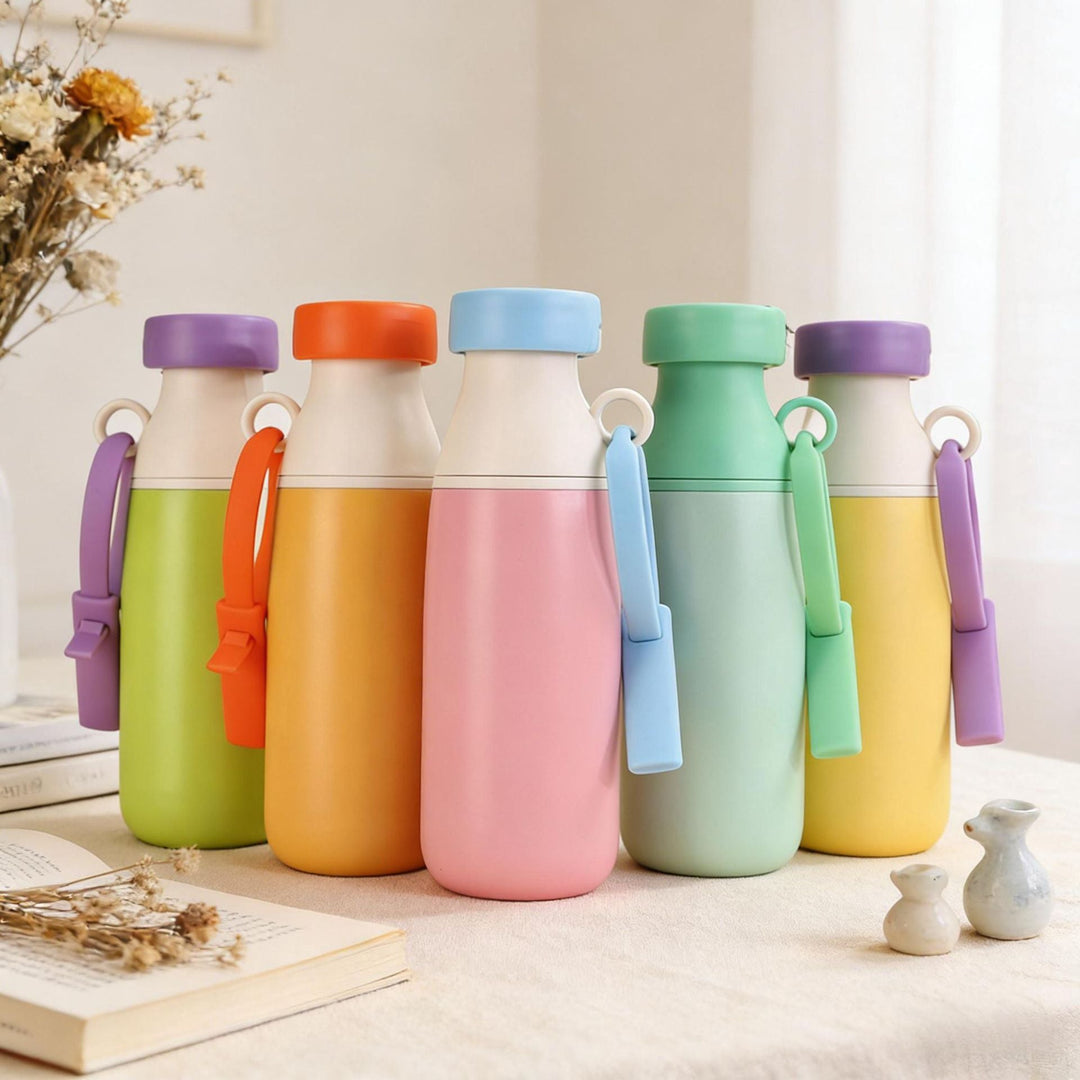 Ladies Insulated Sports Water Bottle with practical carrying strap Kalsten