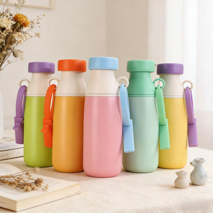 Ladies Insulated Sports Water Bottle with practical carrying strap Kalsten