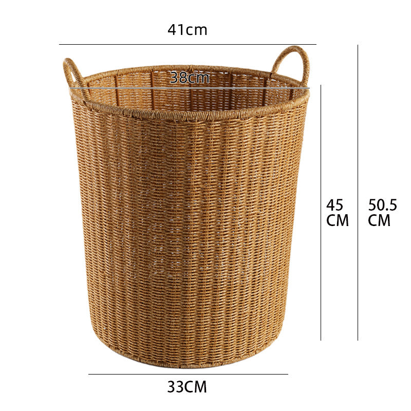 Handwoven Round Laundry Hamper Kalsten