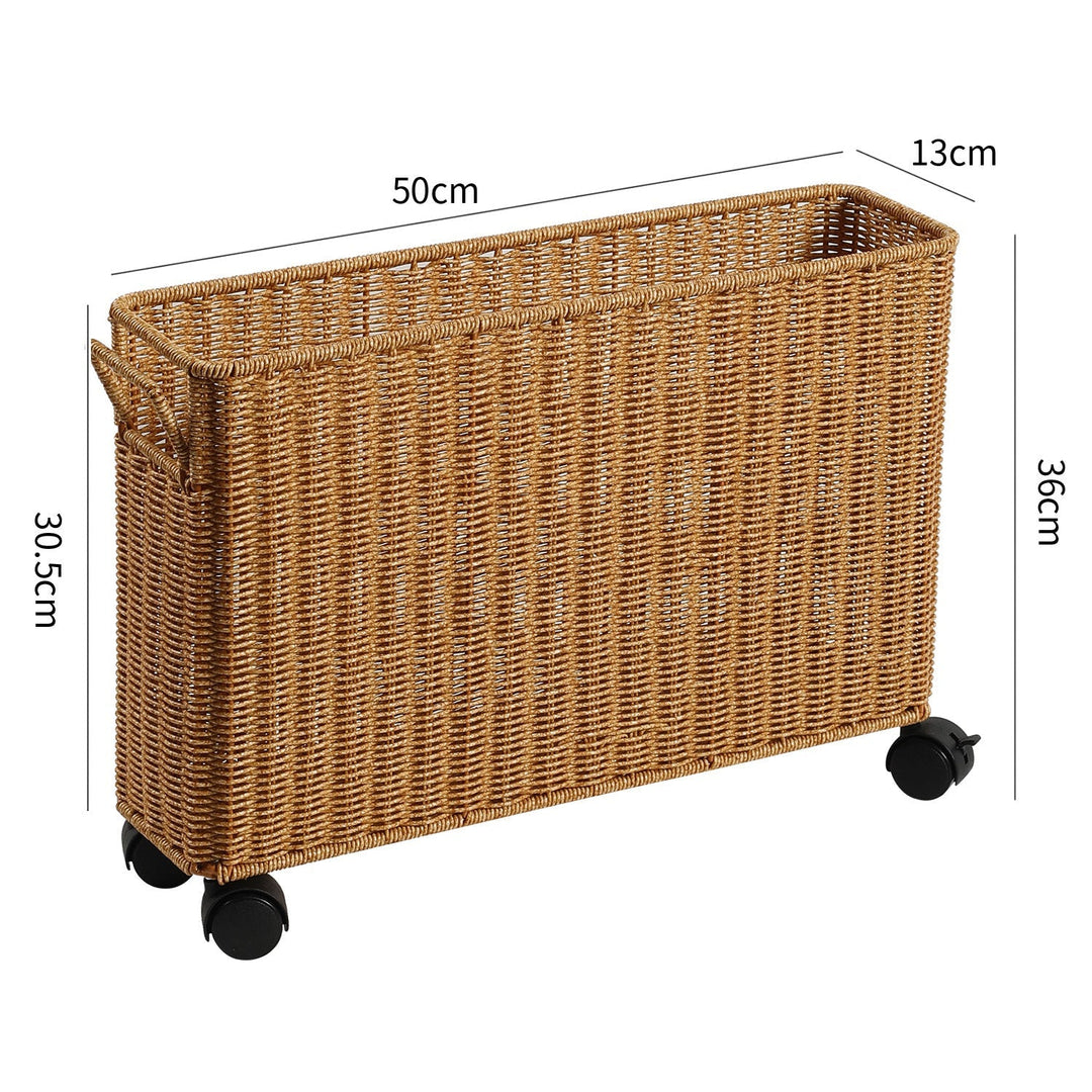 Multi-Functional Woven Storage Cart with Wheels Kalsten