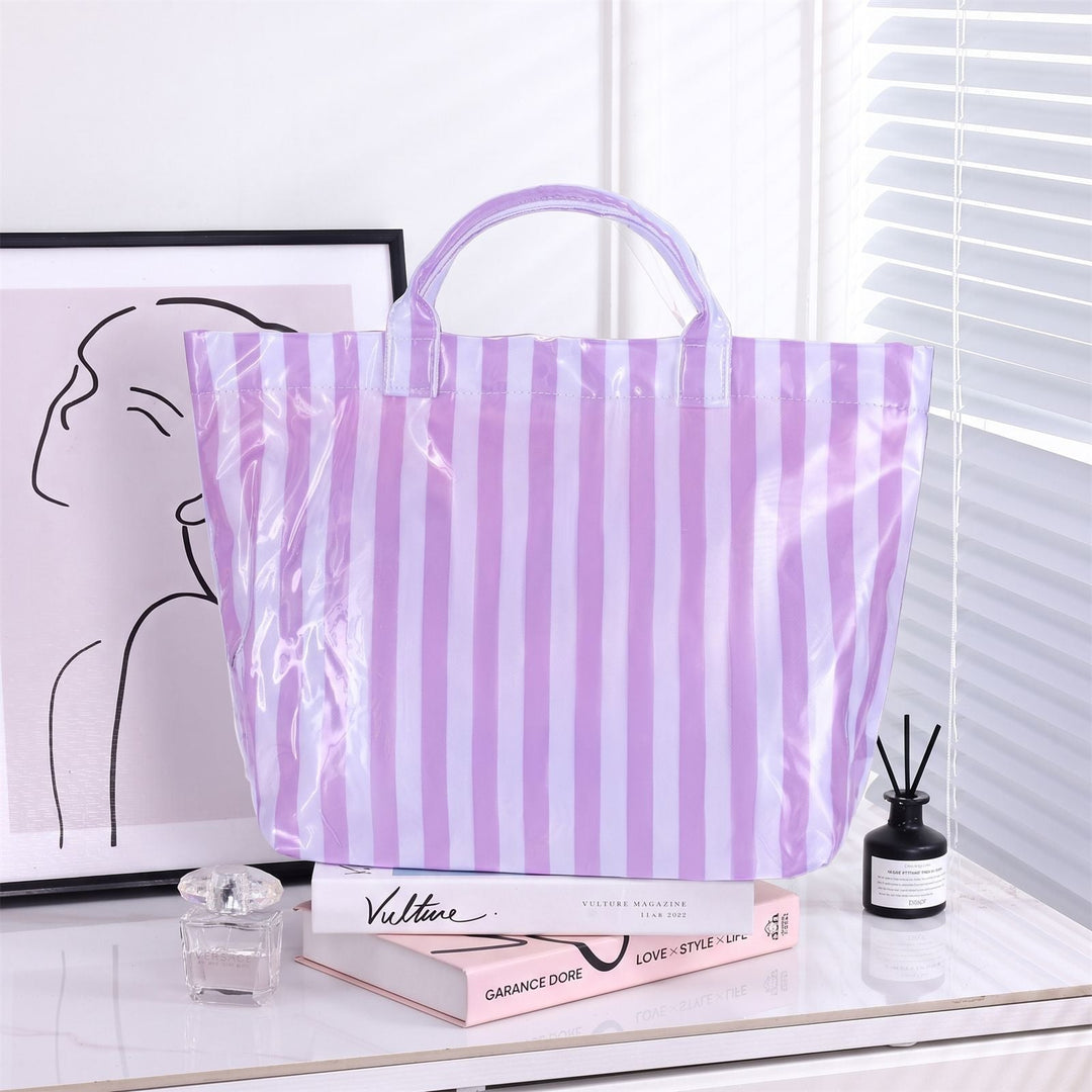 spacious Stripe Beach Bag Kalsten