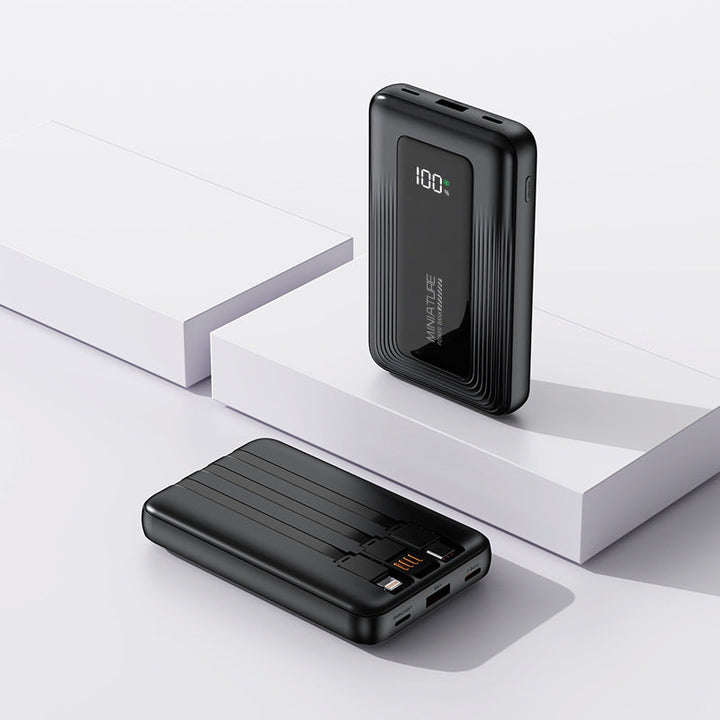 Portable power bank with digital capacity display and two USB ports Kalsten