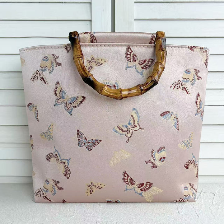 Handcrafted bag with bamboo handles Kalsten