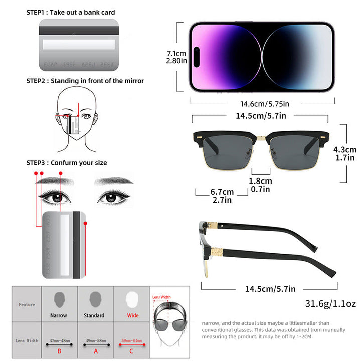 Fashion sunglasses with square frame and stylish design Kalsten