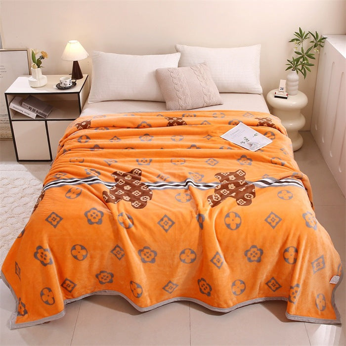 Women soft plush blanket with playful design Kalsten