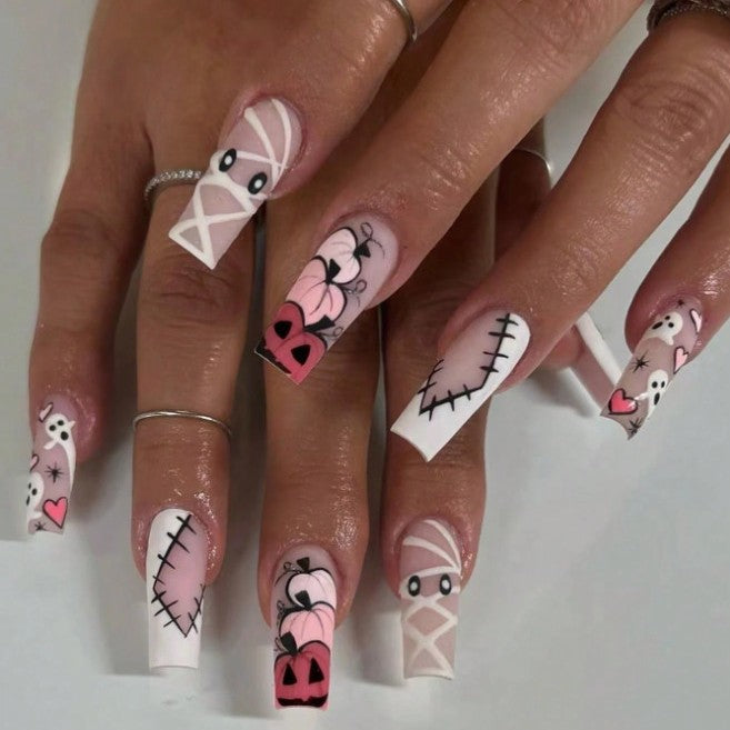 Halloween-Themed Nail Art Design Kalsten