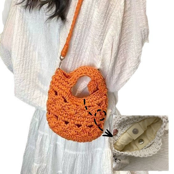 Hand-knotted bag with braided structure Kalsten