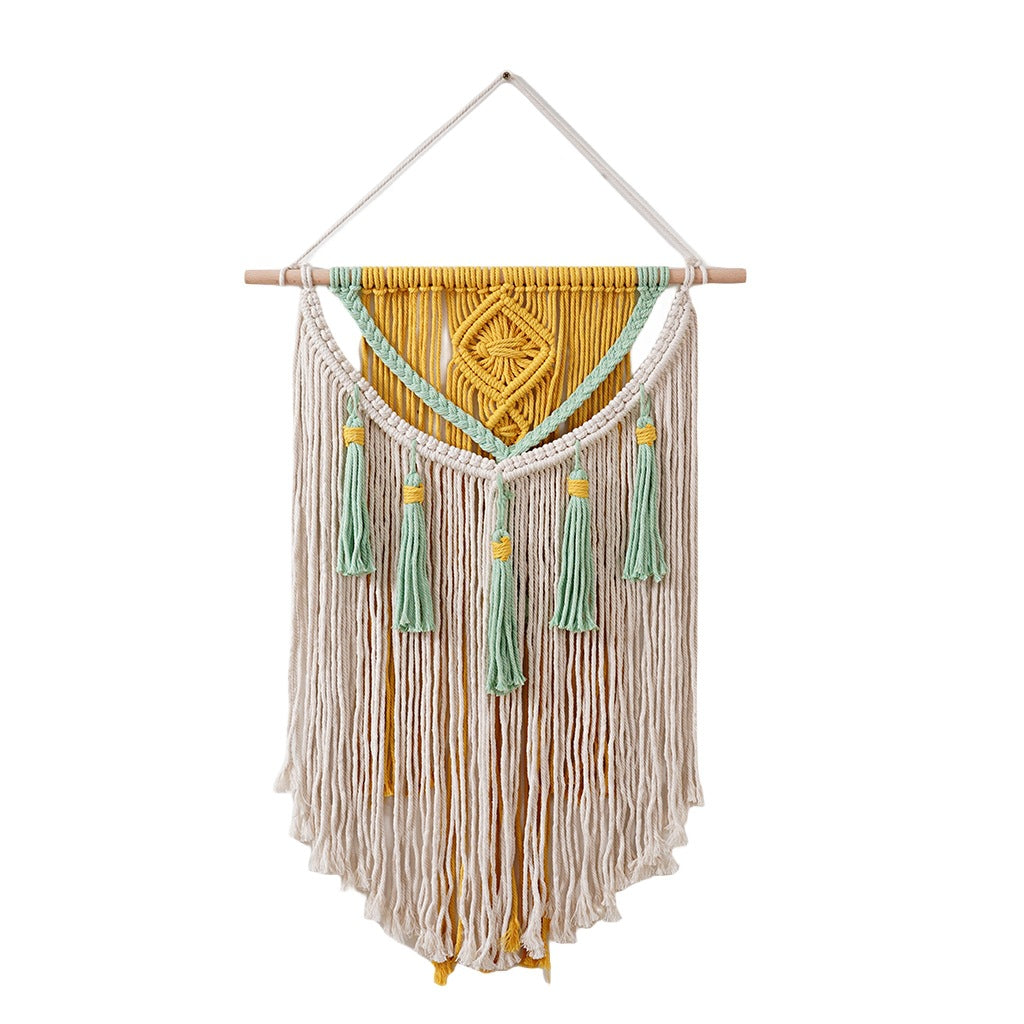 Macramé Wall Hanging Tapestry with Decorative Fringe Acalora