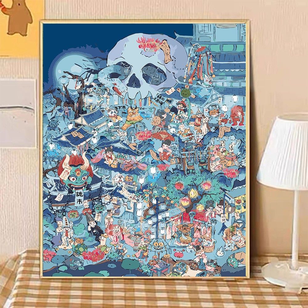 Whimsical Garden Scene Canvas Art Kalsten