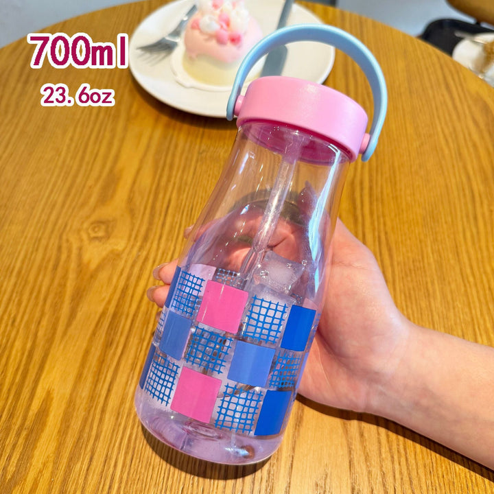 Women's Creative Water Bottle with Silicone Carrying Strap Kalsten