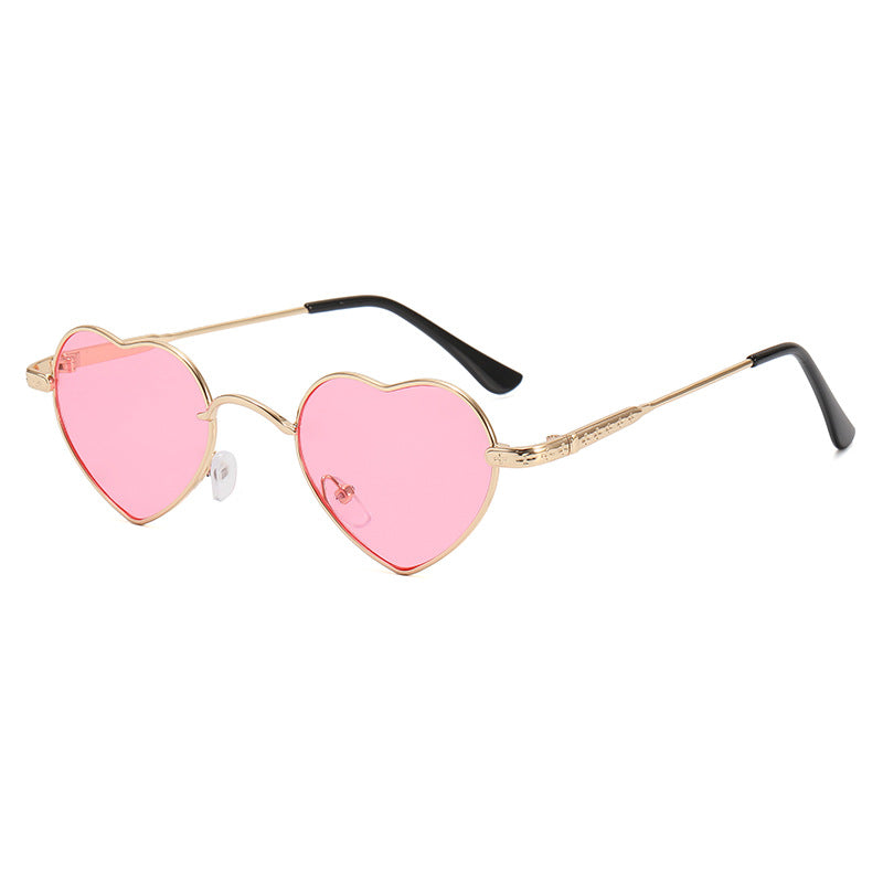 Women's Heart-Shaped Sunglasses with Delicate Metal Frame Kalsten
