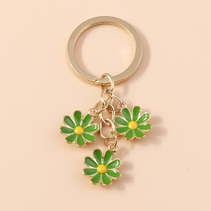 Keychain with Three Playful Daisies Kalsten