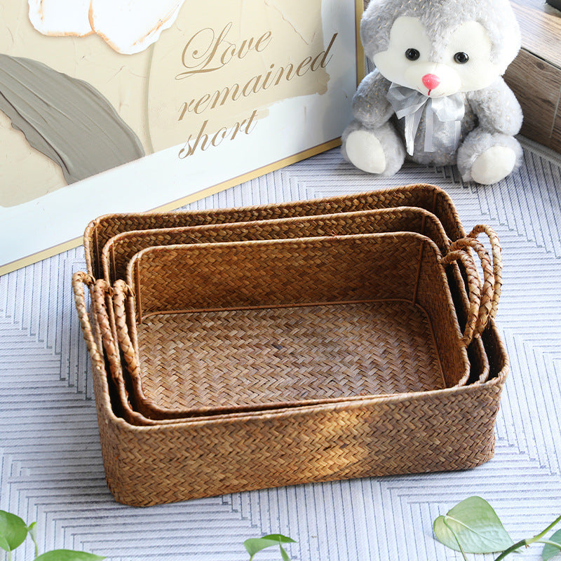 Handcrafted Natural Woven Storage Tray Kalsten