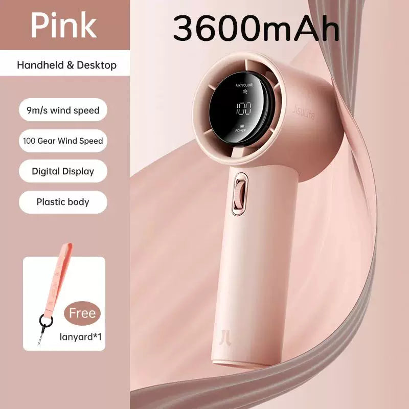 Unisex one-size rechargeable cordless portable hair dryer with digital display, multi-speed wind control and travel lanyard Kalsten