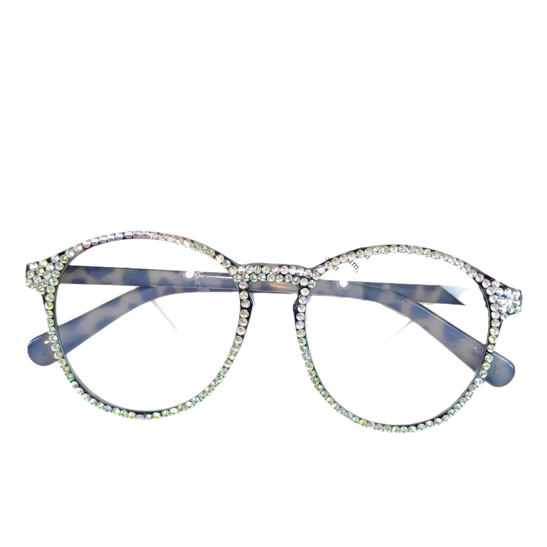 Women Stylish Cat Eye Glasses with Sparkling Rhinestone Trim Kalsten